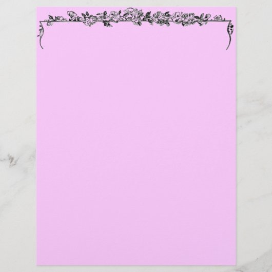 Floral Pattern Letterhead (Front)