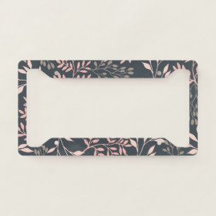 Floral Pattern License Plate Frame