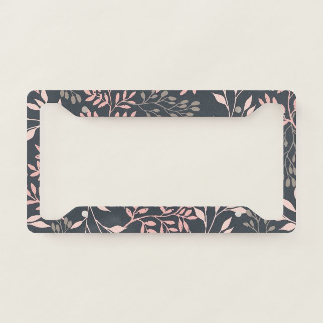 Floral Pattern License Plate Frame (Front)