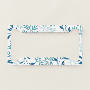 Floral Pattern License Plate Frame