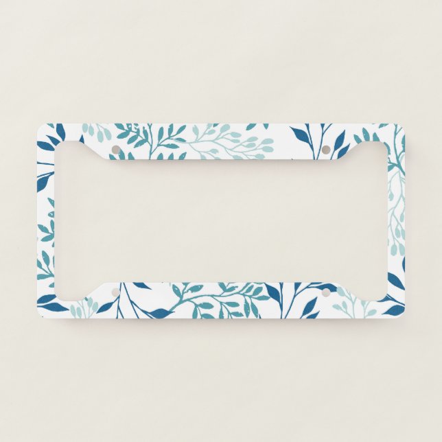 Floral Pattern License Plate Frame (Front)