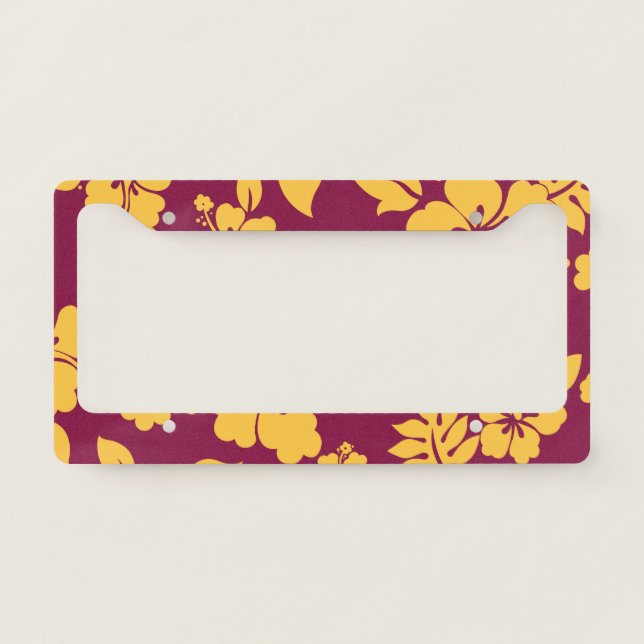 Floral Pattern License Plate Frame (Front)