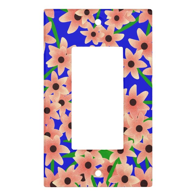 Floral pattern light switch cover (Front)