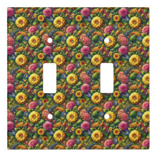 Floral Pattern Light Switch Cover