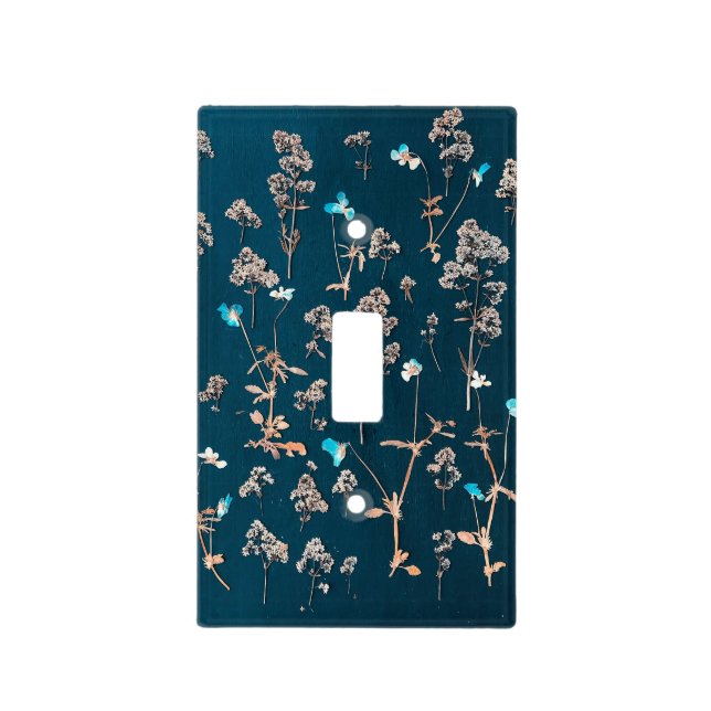 Floral Pattern Light Switch Cover (Front)