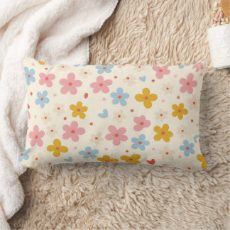 Floral Pattern Lumbar Pillow