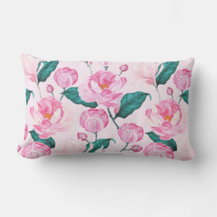 Floral Pattern Lumbar Pillow