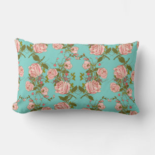 Floral Pattern Lumbar Pillow