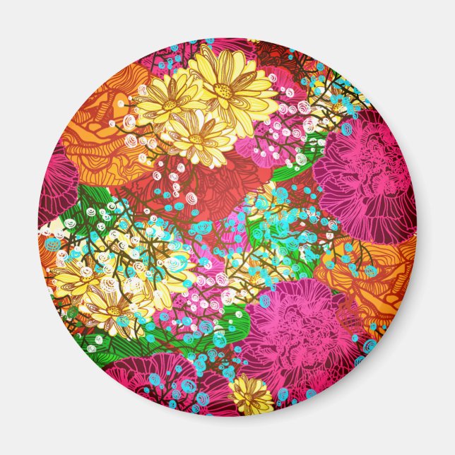 Floral Pattern Magnet (Front)