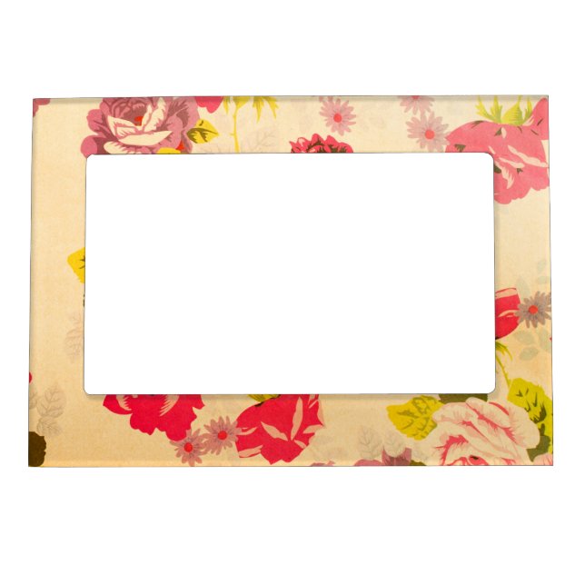 Floral pattern magnetic photo frame (Front)