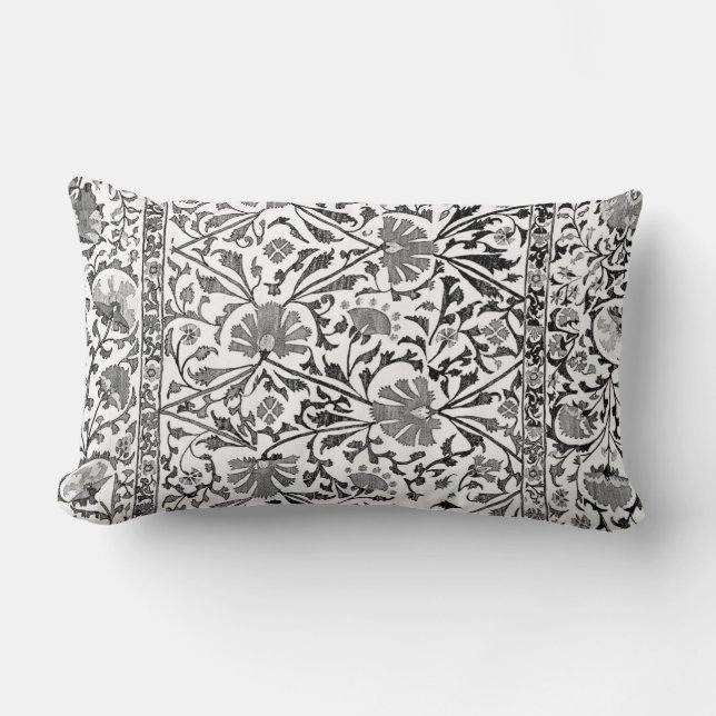 Floral Pattern Minimalist Flowery Throw Pillow (Front)