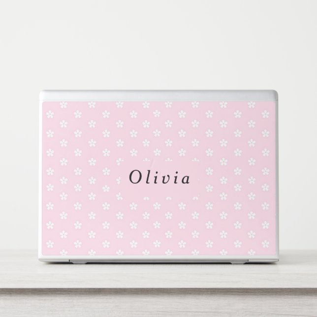Floral Pattern Monogram  HP Laptop Skin (Front)
