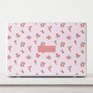 Floral Pattern Monogram HP Laptop Skin