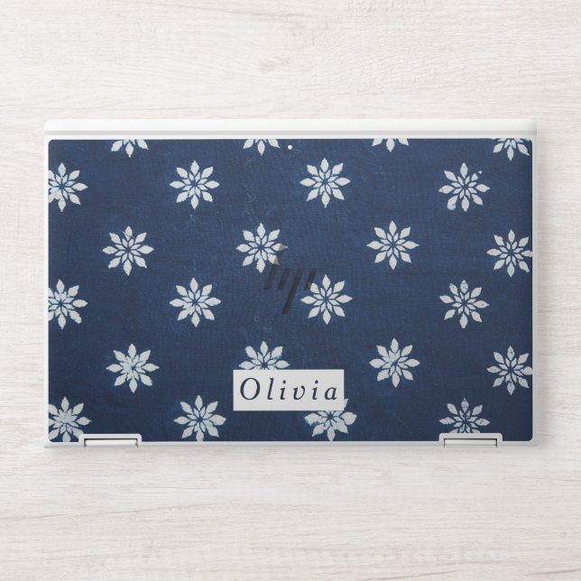 Floral Pattern Monogram  HP Laptop Skin (Front)