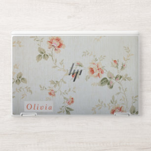 Floral Pattern Monogram HP Laptop Skin