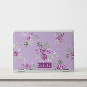 Floral Pattern Monogram HP Laptop Skin