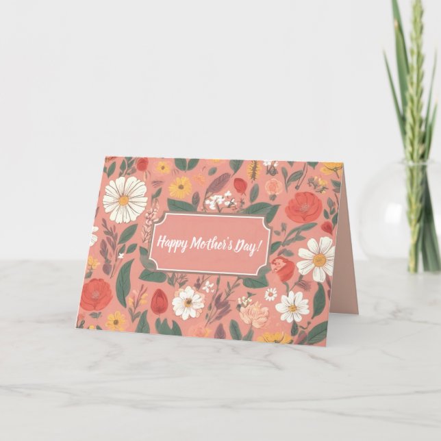 Floral Pattern Mother's Day Card (Front)