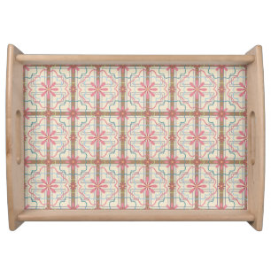 Floral Pattern Mother's Day Gift Serving Tray