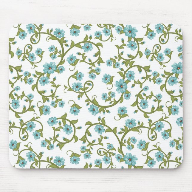 Floral Pattern Mouse Pad (Front)