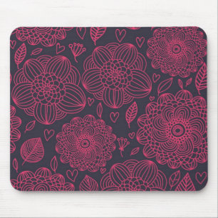 Floral Pattern Mouse Pad
