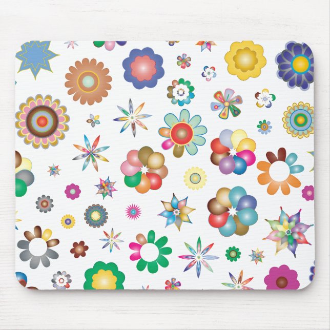 Floral Pattern Mouse Pad (Front)