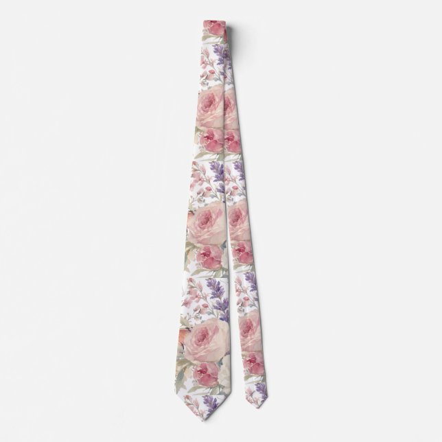 floral  pattern neck tie (Front)
