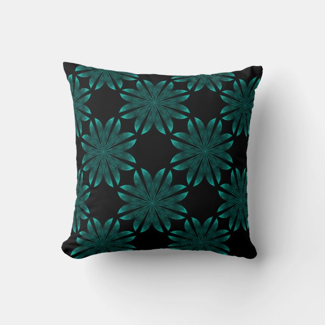 Floral pattern on back throw pillow (Front)