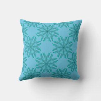 Floral pattern on mint frost throw pillow
