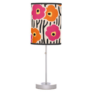 Floral Pattern Orange and Pink lamp