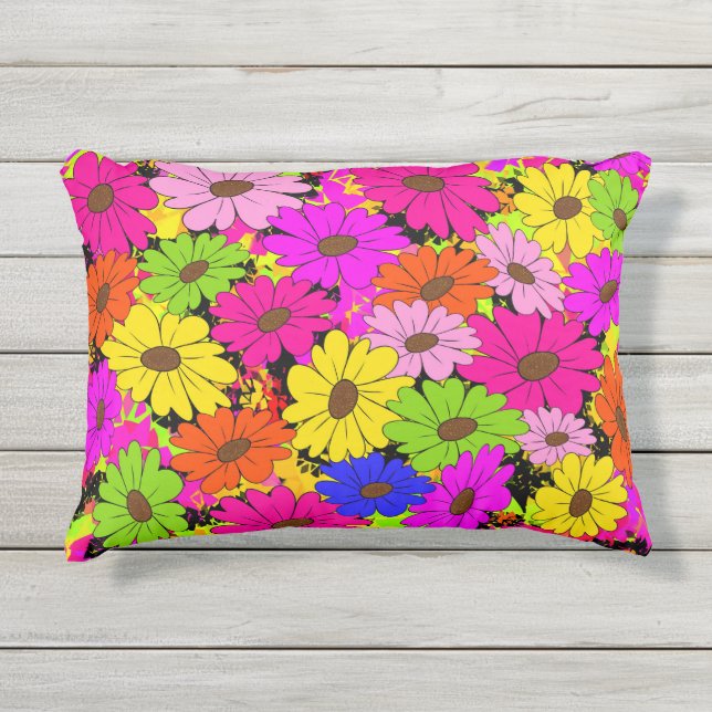 Floral pattern outdoor pillow (Front)