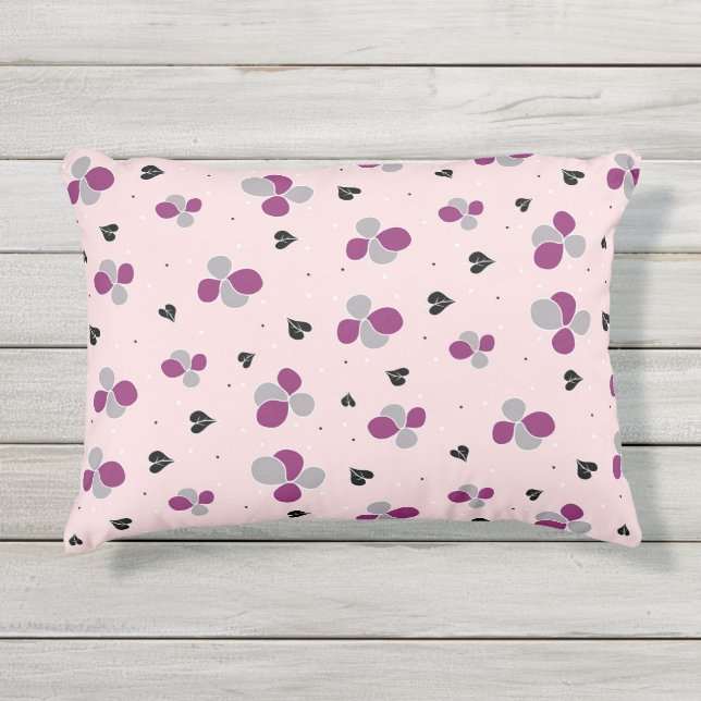 Floral pattern outdoor pillow (Front)