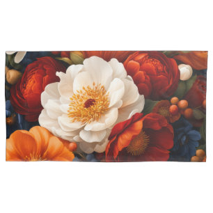 Floral Pattern Pair King Pillow Case