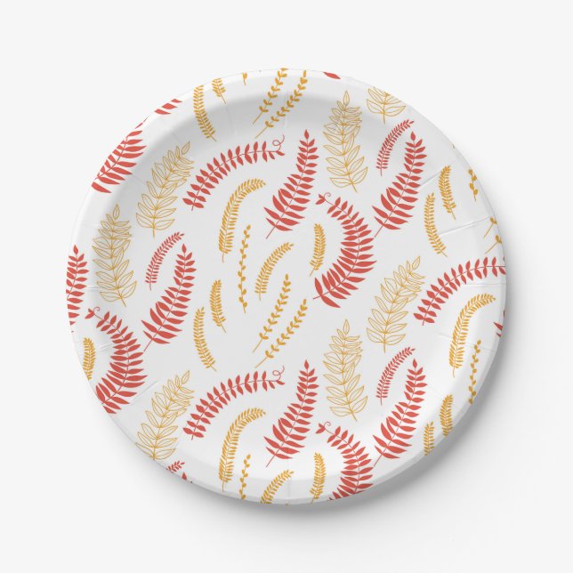 Floral pattern paper plates (Front)
