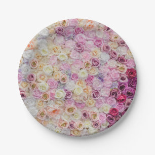 Floral pattern paper plates