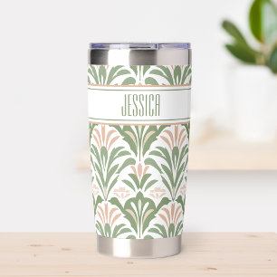 Floral Pattern Personalized Abstract Coffee Lover Insulated Tumbler
