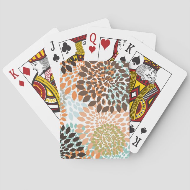 Floral Pattern Poker Cards (Back)