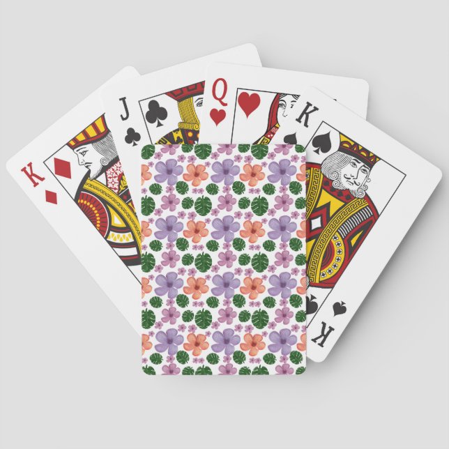 Floral pattern  poker cards (Back)