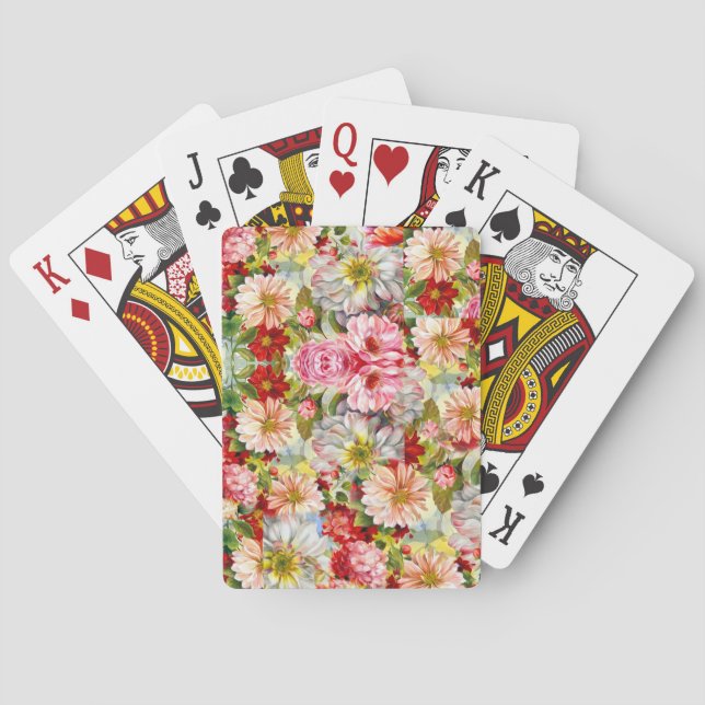 floral pattern  poker cards (Back)