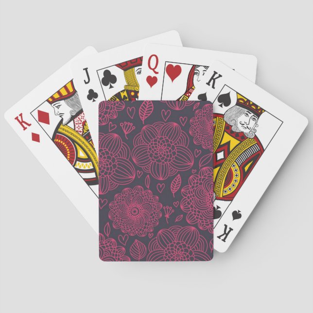 Floral Pattern Poker Cards (Back)