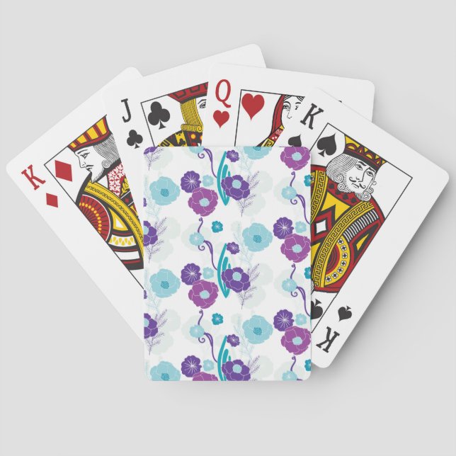 Floral pattern poker cards (Back)