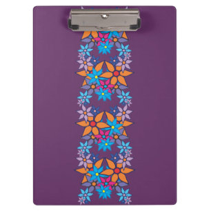 Floral Pattern Pop Art #7 Clipboard