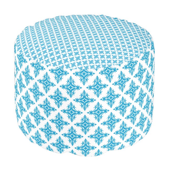 Floral Pattern Pouf (Angled Front)