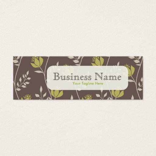 Customizable Floral Pattern Price Tags, Profile Cards Business Card