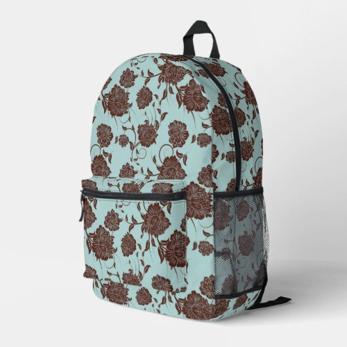 Floral Pattern Printed Backpack