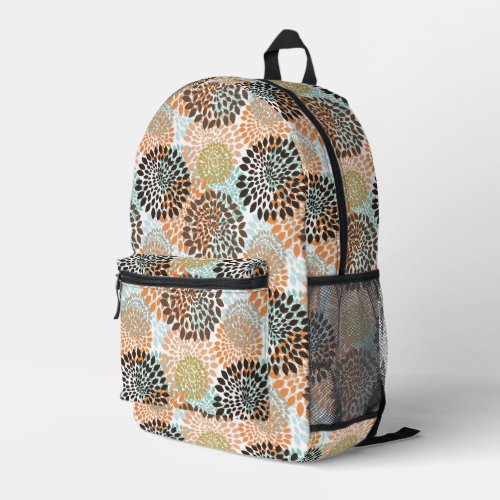 Floral Pattern Printed Backpack