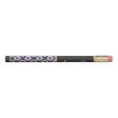 Floral Pattern Purple Flowers with Custom Name Pencil (Rotated 270)