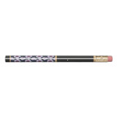 Floral Pattern Purple Flowers with Custom Name Pencil (Back)
