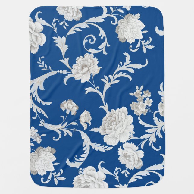 Floral pattern receiving blanket (Front)