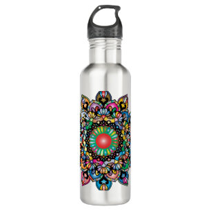 Floral Pattern Royalty Stainless Steel Water Bottle