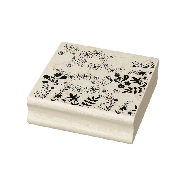 Floral Pattern Rubber Stamp (Stamp)